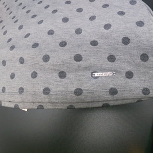 Charcoal Heather Grey Polka Dot Knitted Top (Size Medium)