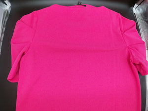 Fuchsia Top Gathered Puff Sleeves (Size Medium)