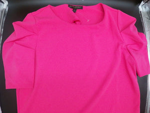 Fuchsia Top Gathered Puff Sleeves (Size Medium)