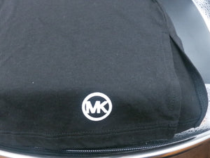 Black Knitted Top w/White Lettering MK Logo (Size Medium)