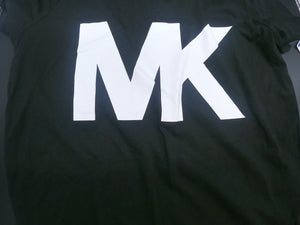 Black Knitted Top w/White Lettering MK Logo (Size Medium)