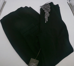 VINCE CAMUTO Studded Shoulder Black Cardigan