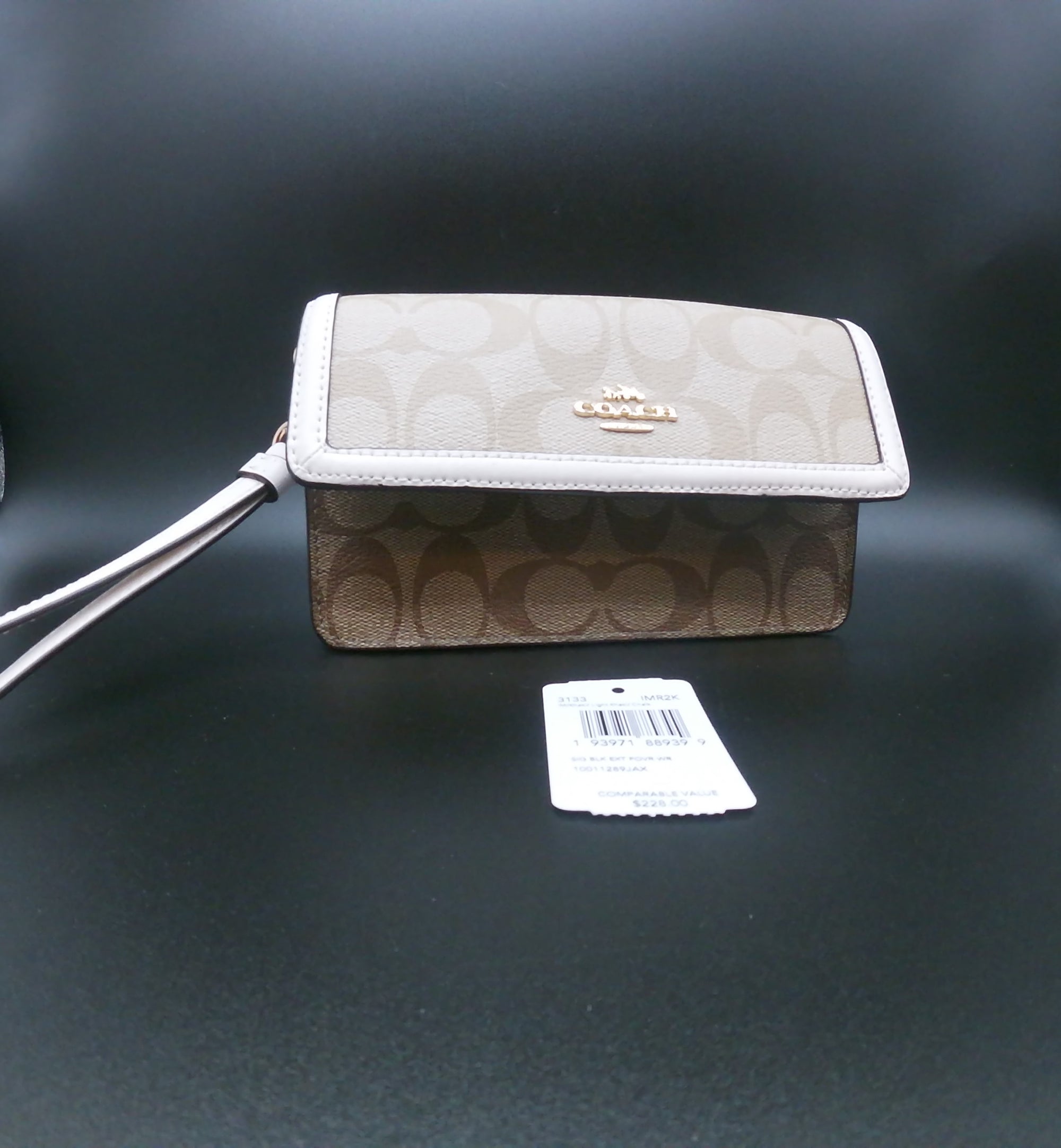 Foldover wristlet in signature canvas online