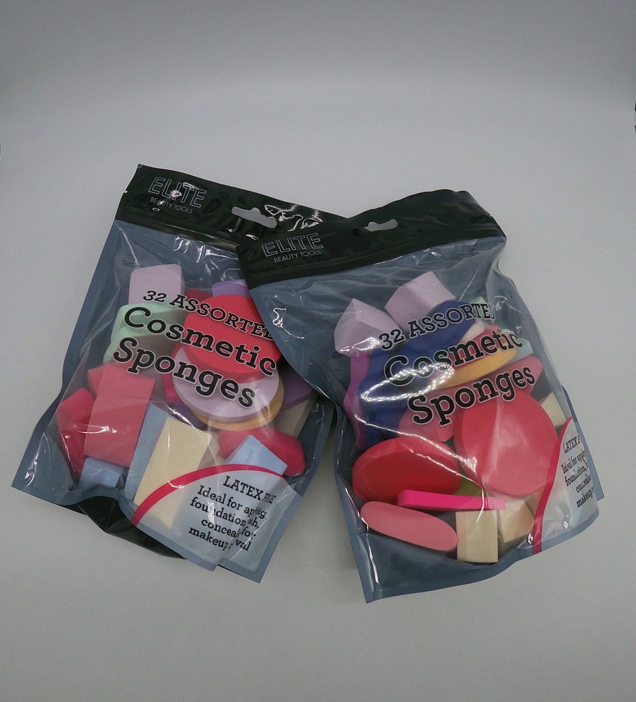 Assorted Colors, Shapes, Sizes Cosmetic Sponges (32/Per Package ...