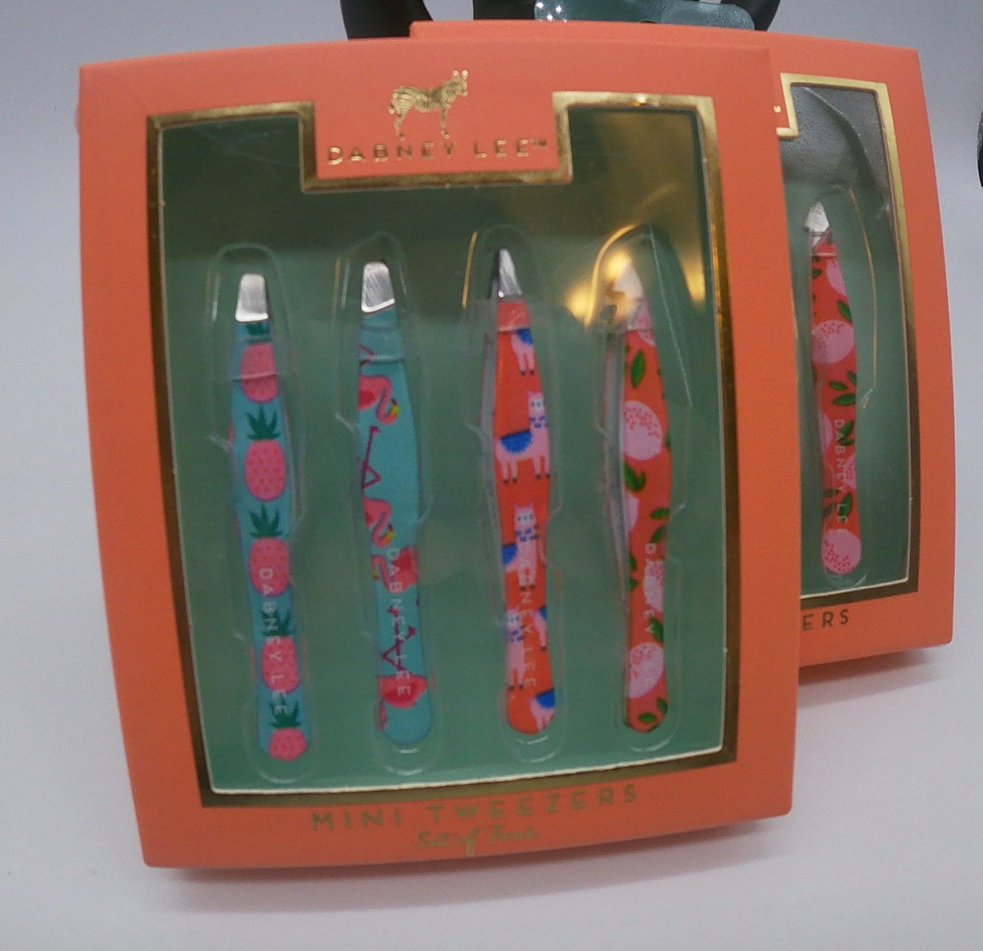 DABNEY LEE Pineapple, Flamingo, Llama, and Fruit Mini Tweezers (Set of 4) 