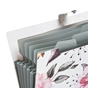 Floral Letter Size 7 Pocket Expanding File