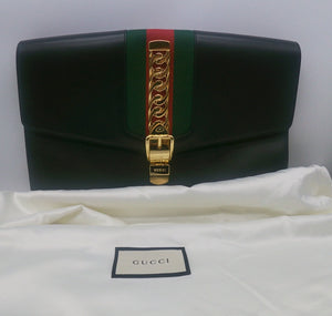 GUCCI Black Borsa Sylvie Clutch/Handbag