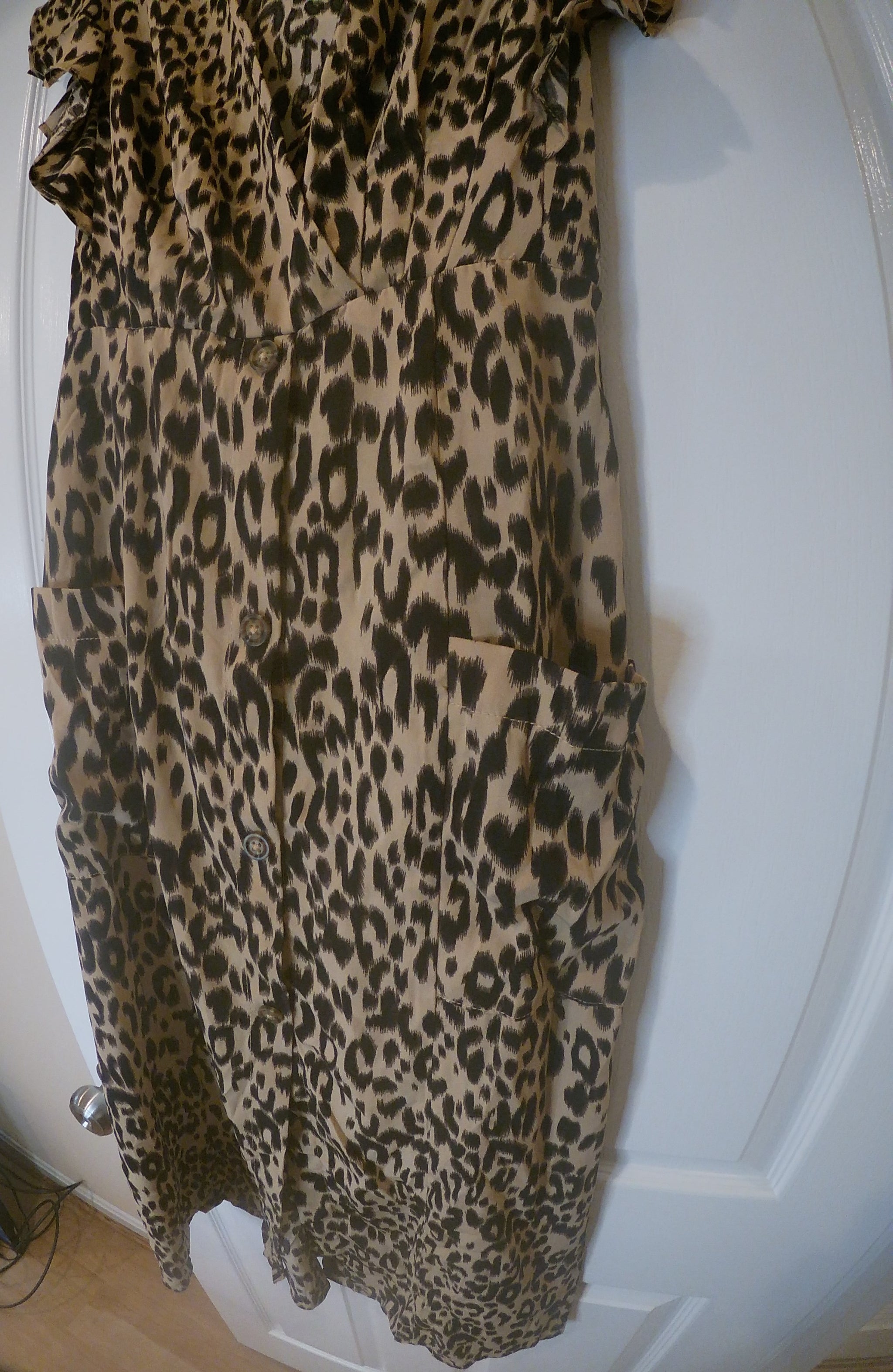 Zara ruffled animal deals print dress