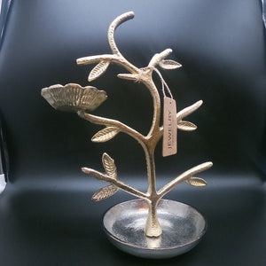 Distressed Metal Jewelry Tree