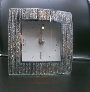 TAIZHOU ART & HOME CO. , LTD. Sparkly Silver Glitter Mirrored Clock