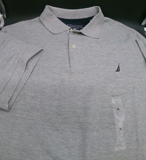 NAUTICA Grey Classic Fit Performance Deck Polo