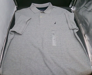 Nautica Grey Classic Fit Performance Deck Polo