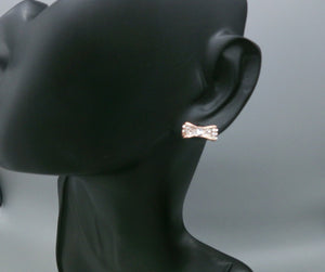 KATE SPADE Rose Gold Pave Diamond Bow Earrings