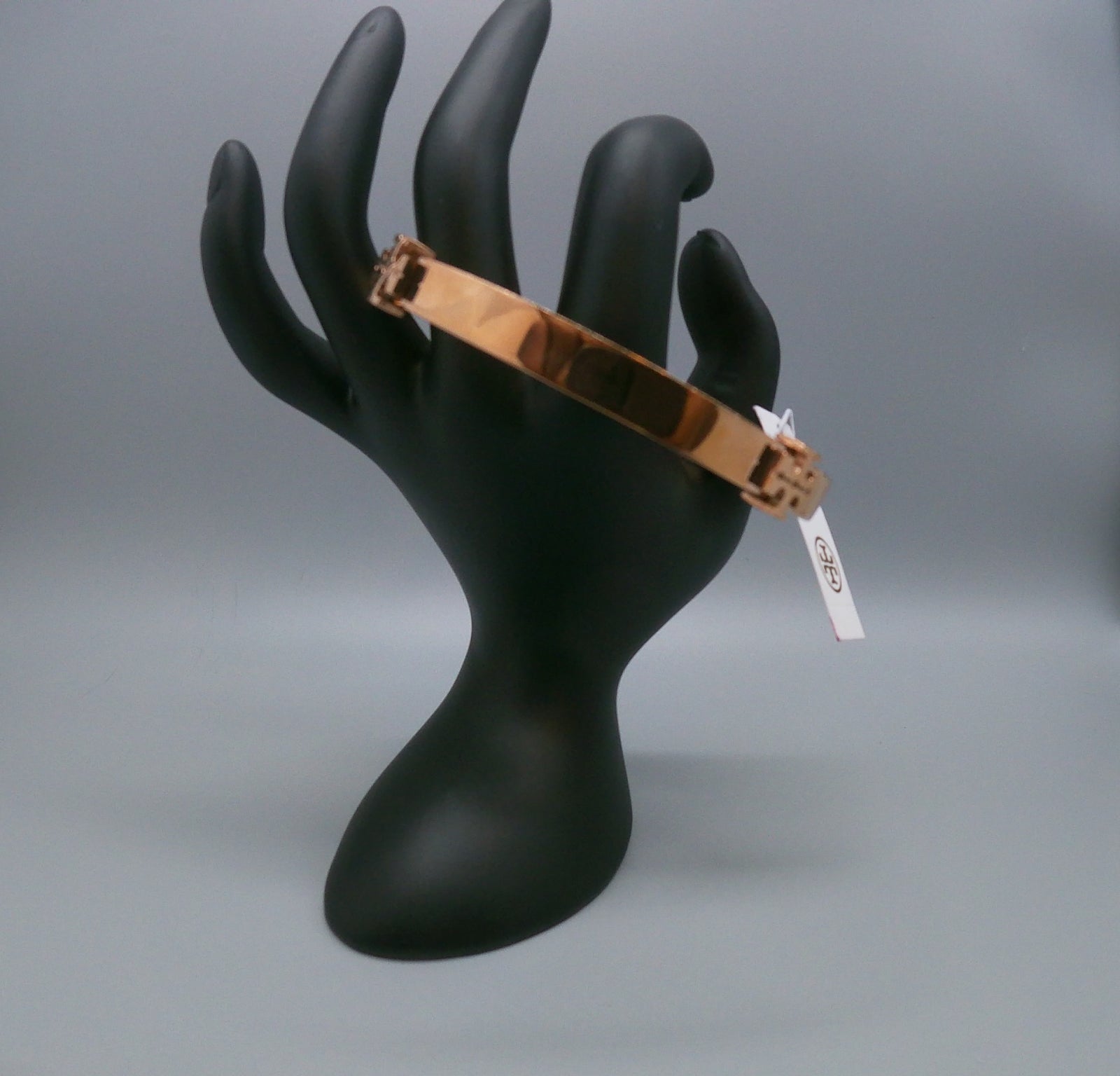 TORY BURCH Rose Gold TB Logo Bangle